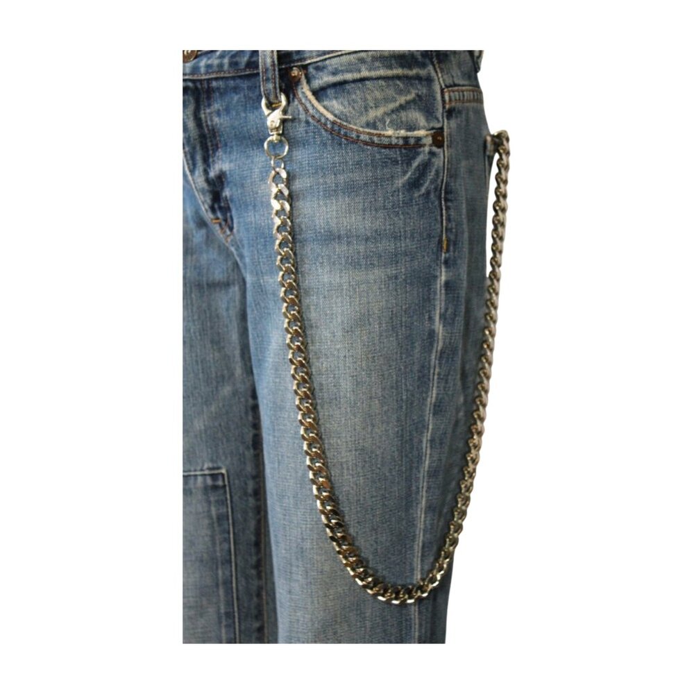 New Men Silver Metal Wallet Chain Links Keychain Side Jeans Pants 31" Strand